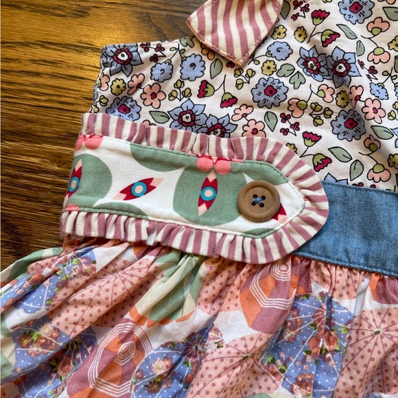 Matilda Jane Kids Parasol Floral Printed Knot Top 8-10 - Picture 7 of 16